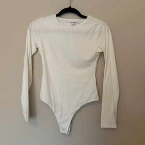 Pumiey White Long Sleeve Bodysuit